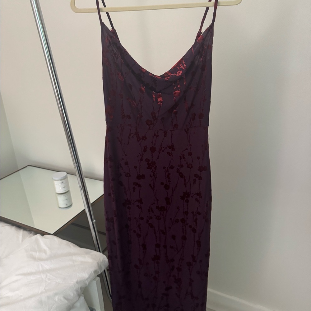 Taylor Purple and Red Floral Dress